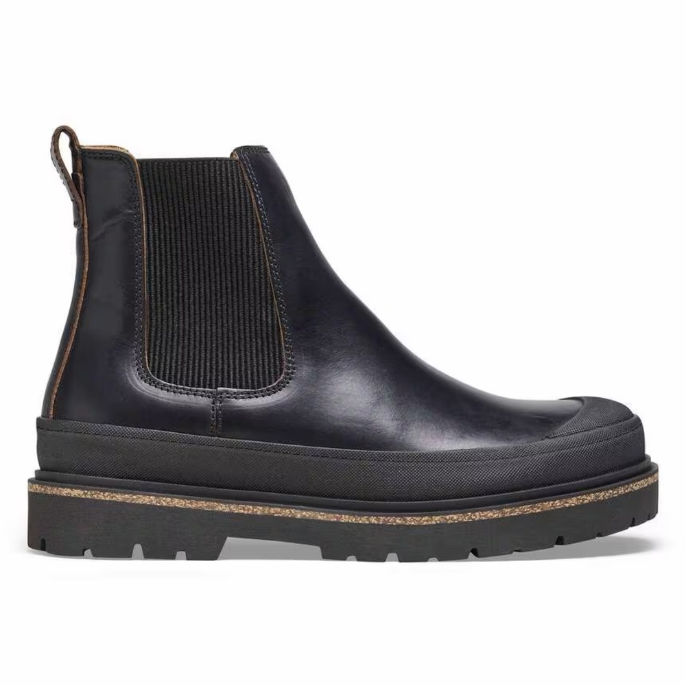 Prescott Slip On Boots Black Leather - Picture 3 of 10